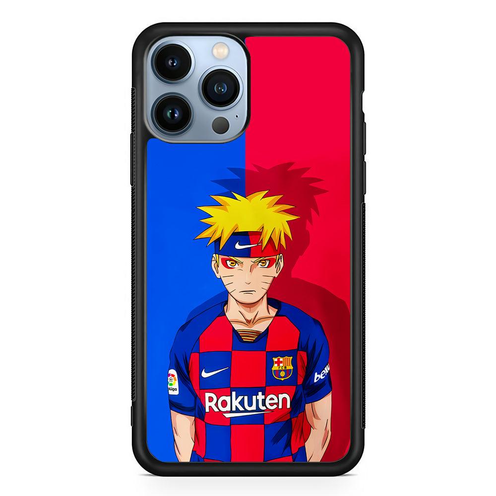 Naruto Barcelona Fc Jersey 2D Rubber Phone Case-Black-Oxvistore