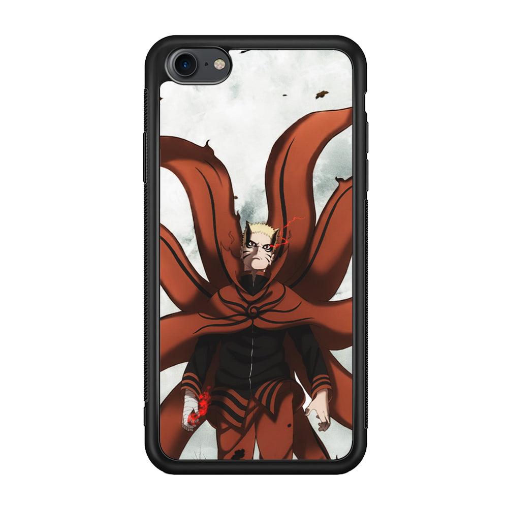 Naruto Baryon Final Form iPhone 8 Case-Rubber Black (2D Case)-Oxvistore