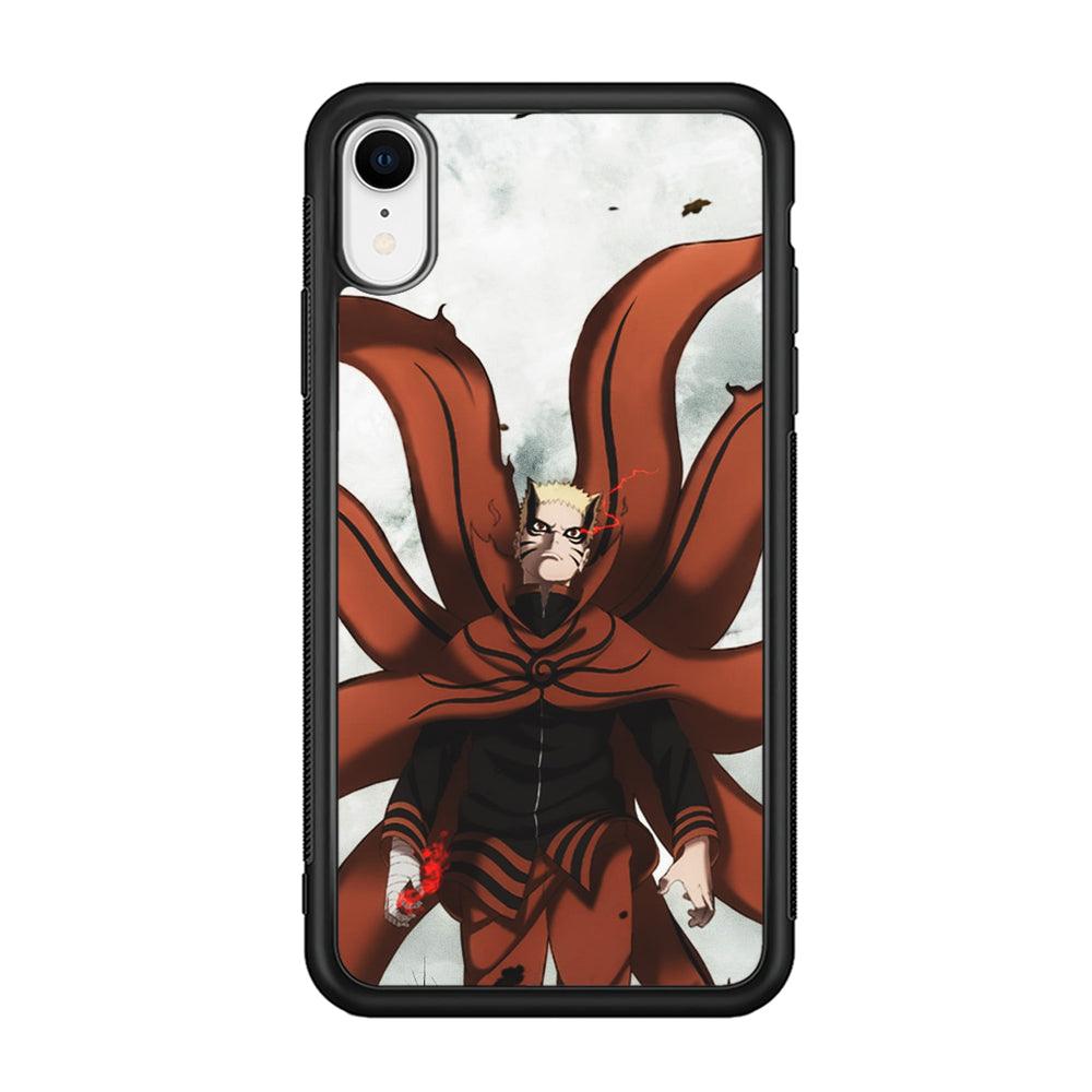 Naruto Baryon Final Form iPhone XR Case-Rubber Black (2D Case)-Oxvistore