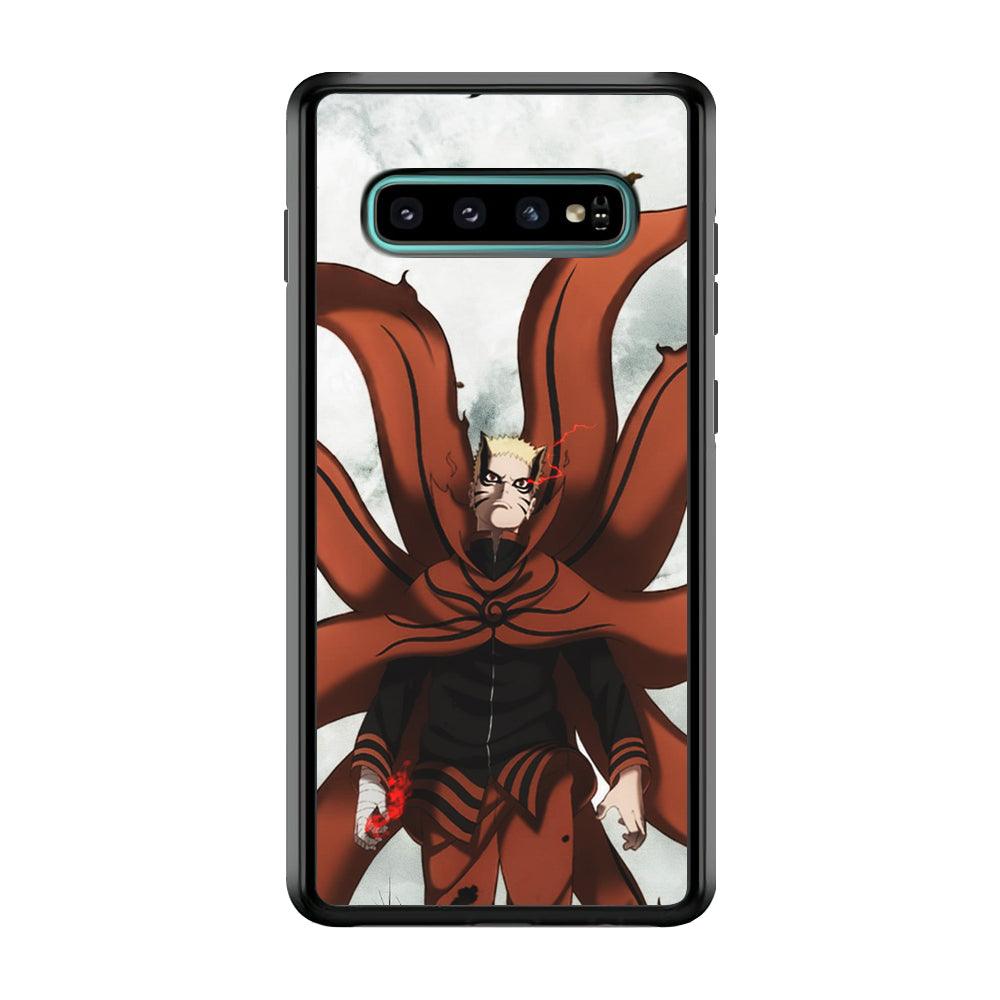 Naruto Baryon Final Form Samsung Galaxy S10 Plus Case-Rubber Black (2D Case)-Oxvistore