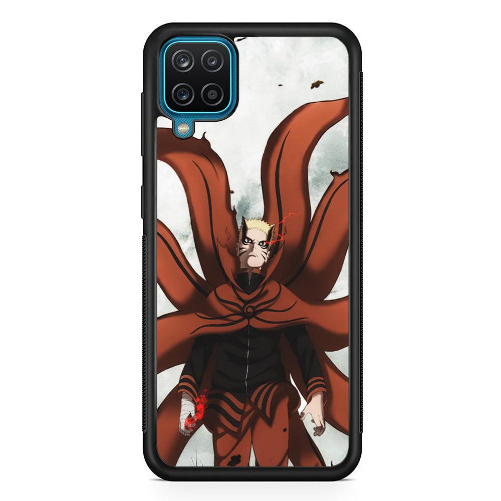 Naruto Baryon Final Form Samsung Galaxy A12 Case-Rubber Black (2D Case)-Oxvistore