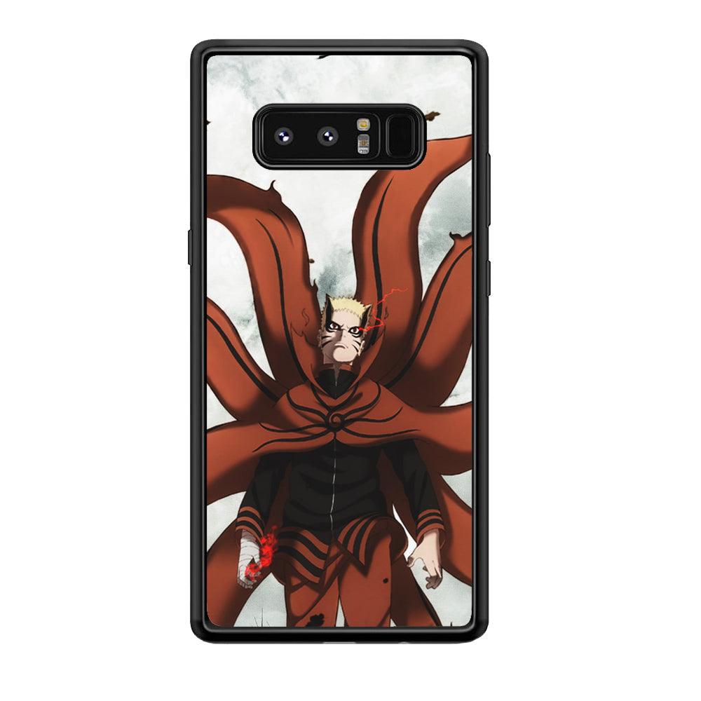 Naruto Baryon Final Form Samsung Galaxy Note 8 Case-Rubber Black (2D Case)-Oxvistore