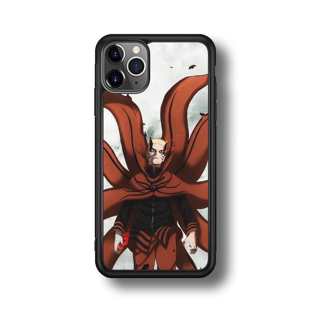 Naruto Baryon Final Form iPhone 11 Pro Case-Rubber Black (2D Case)-Oxvistore
