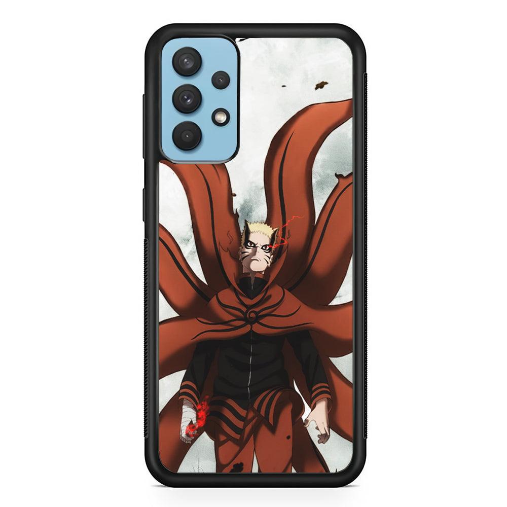 Naruto Baryon Final Form Samsung Galaxy A32 Case-Rubber Black (2D Case)-Oxvistore