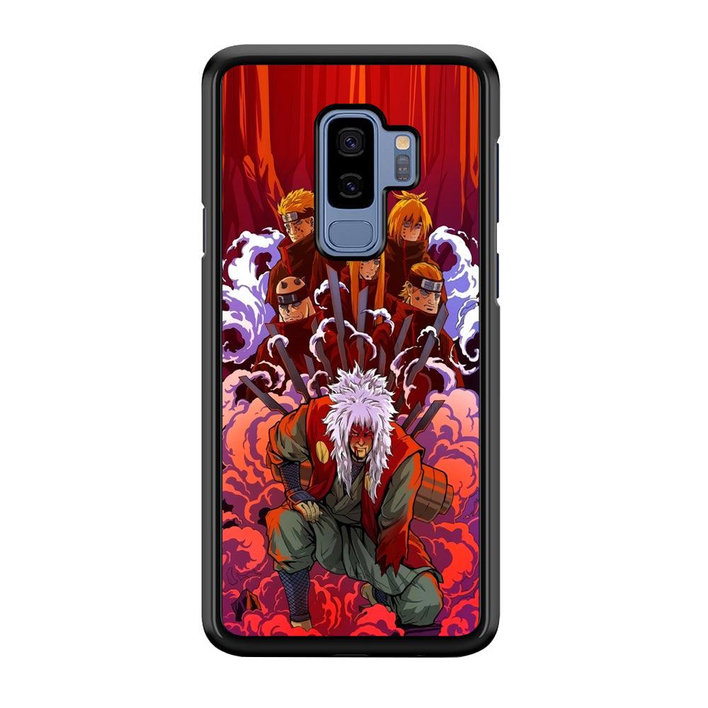 Naruto Beat The Disciple Samsung Galaxy S9 Plus Case-Rubber Black (2D Case)-Oxvistore