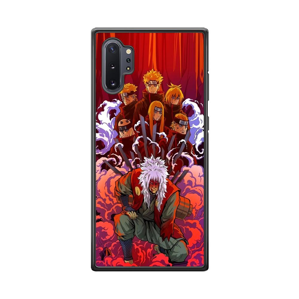 Naruto Beat The Disciple Samsung Galaxy Note 10 Plus Case-Rubber Black (2D Case)-Oxvistore
