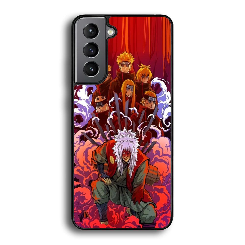 Naruto Beat The Disciple Samsung Galaxy S24 Case-Rubber Black (2D Case)-Oxvistore