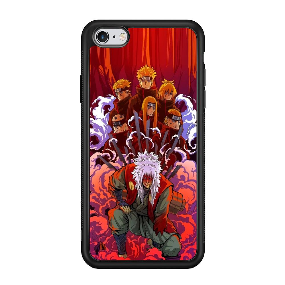 Naruto Beat The Disciple iPhone 6 Plus | 6s Plus Case-Rubber Black (2D Case)-Oxvistore