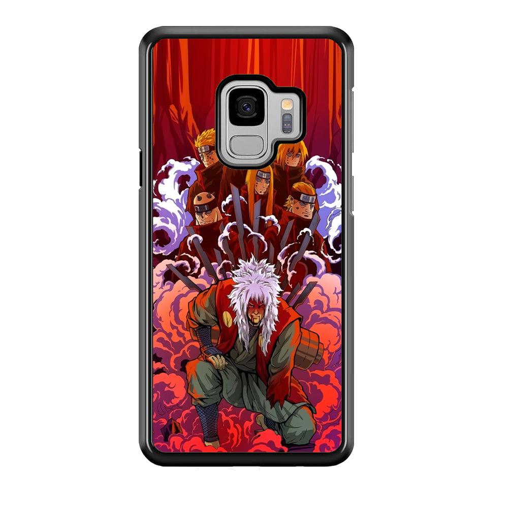 Naruto Beat The Disciple Samsung Galaxy S9 Case-Rubber Black (2D Case)-Oxvistore