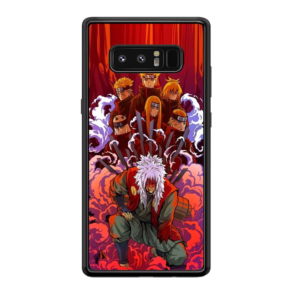 Naruto Beat The Disciple Samsung Galaxy Note 8 Case-Rubber Black (2D Case)-Oxvistore