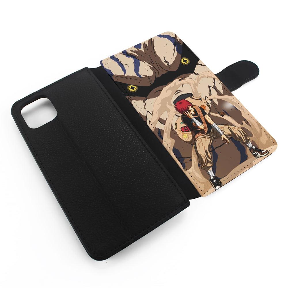 Naruto Gaara Of The Sand Flip Wallet Phone Case-Oxvistore