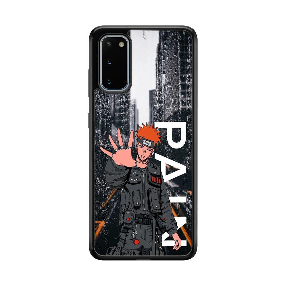 Naruto Hype Pain on The Rain Samsung Galaxy S20 Case-Rubber Black (2D Case)-Oxvistore