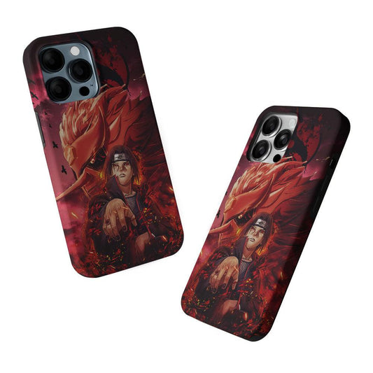 Naruto Itachi of The Sharingan Susanoo 2 in 1 Tough Phone Case-Oxvistore