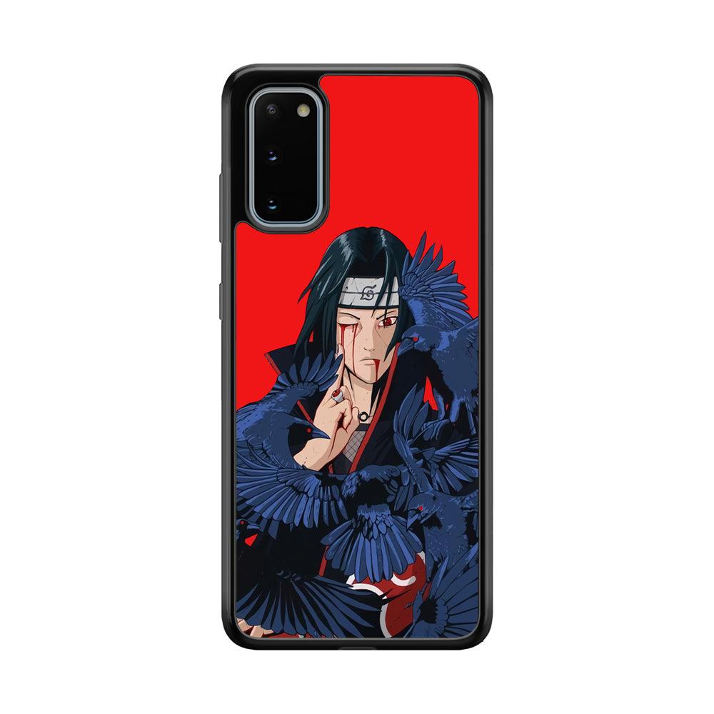Naruto On Itachi Power Show Samsung Galaxy S20 Case-Rubber Black (2D Case)-Oxvistore