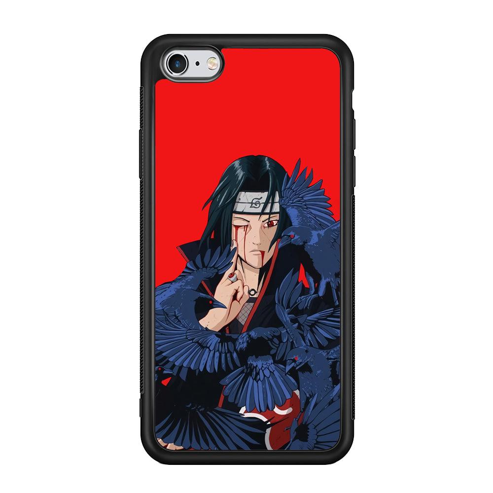 Naruto On Itachi Power Show iPhone 6 Plus | 6s Plus Case-Rubber Black (2D Case)-Oxvistore