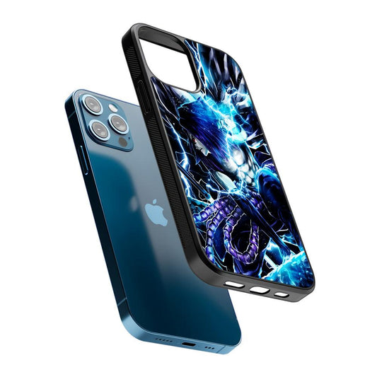 Naruto Sasuke Chidori Art 2D Rubber Phone Case-Oxvistore