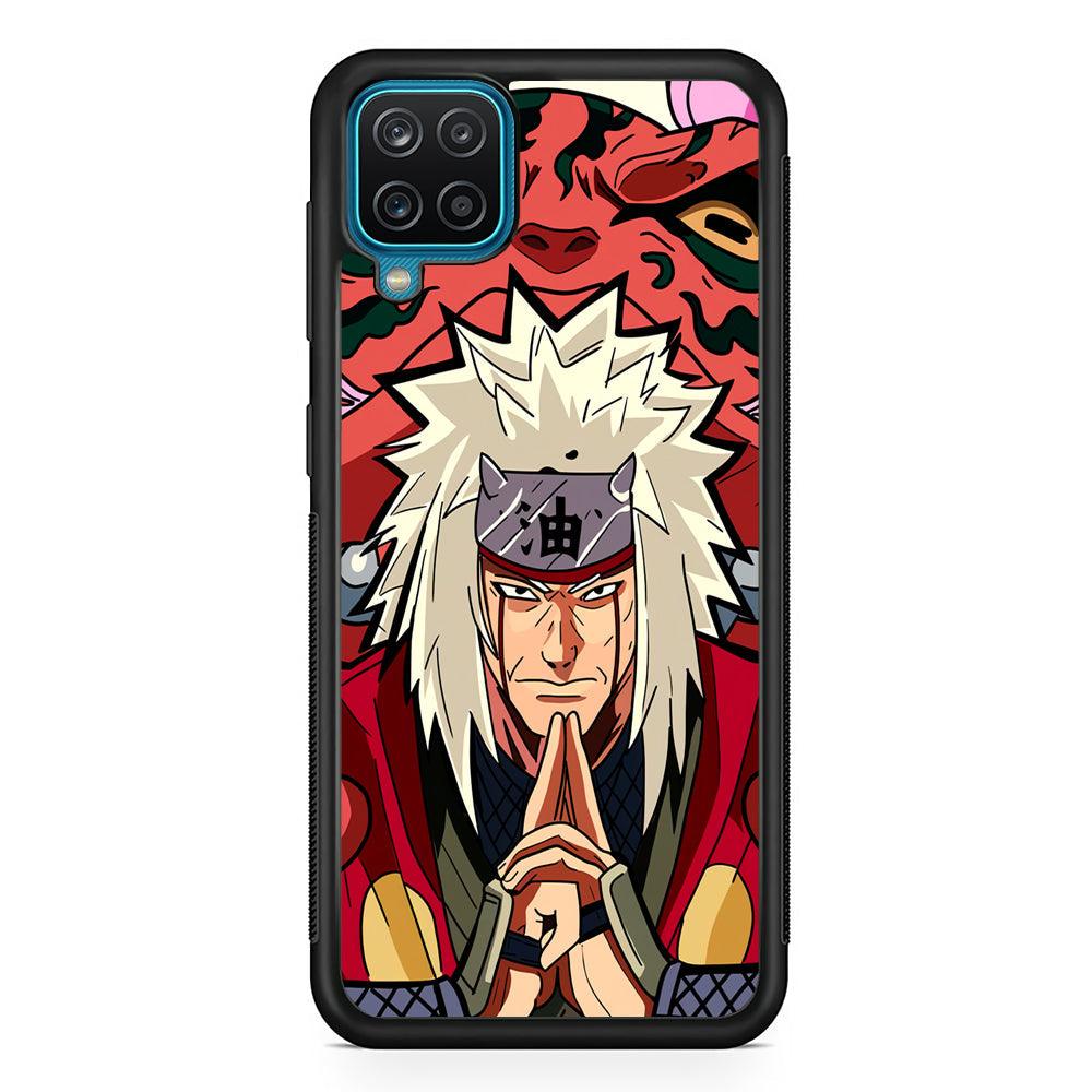 Naruto Series Jiraiya Sannin of Konoha Samsung Galaxy A12 Case-Rubber Black (2D Case)-Oxvistore