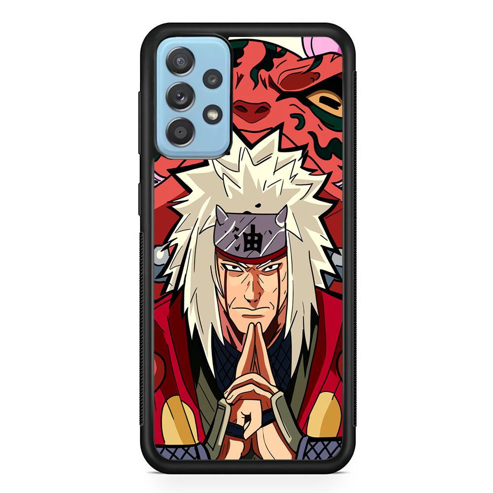 Naruto Series Jiraiya Sannin of Konoha Samsung Galaxy A52 Case-Rubber Black (2D Case)-Oxvistore