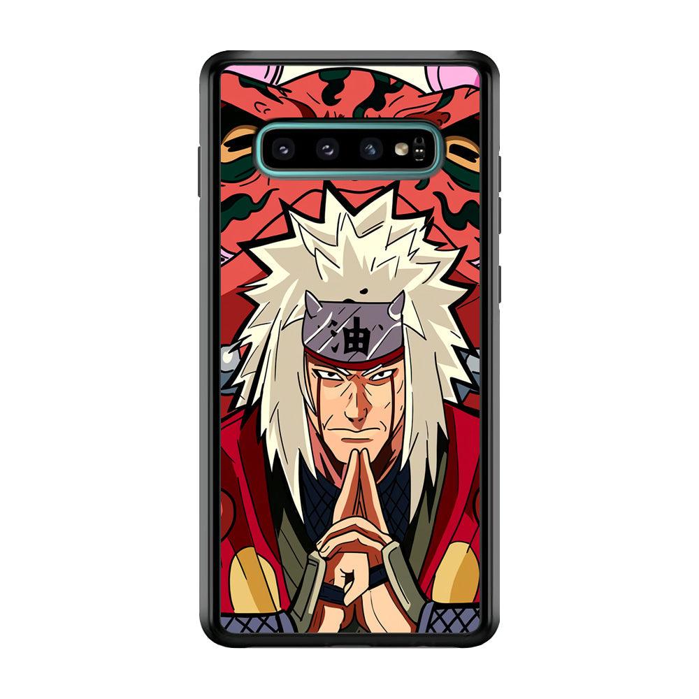 Naruto Series Jiraiya Sannin of Konoha Samsung Galaxy S10 Case-Rubber Black (2D Case)-Oxvistore
