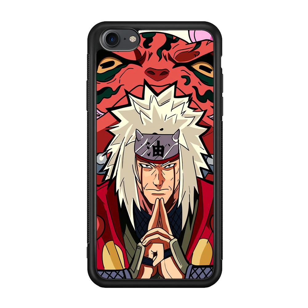 Naruto Series Jiraiya Sannin of Konoha iPhone 8 Case-Rubber Black (2D Case)-Oxvistore