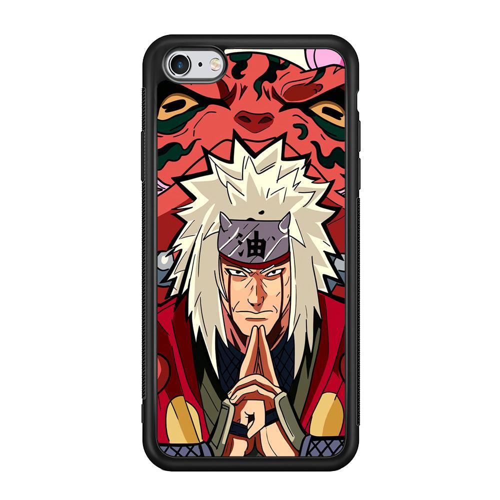 Naruto Series Jiraiya Sannin of Konoha iPhone 6 Plus | 6s Plus Case-Rubber Black (2D Case)-Oxvistore