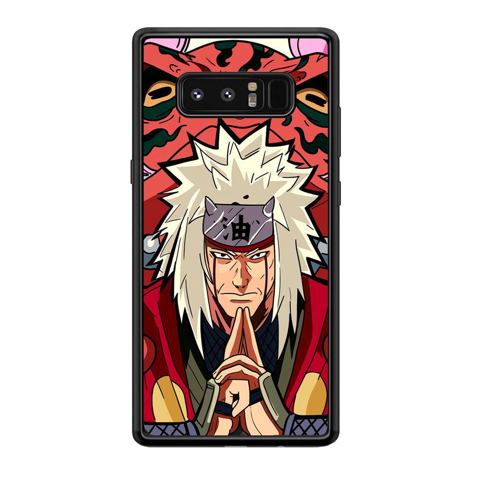 Naruto Series Jiraiya Sannin of Konoha Samsung Galaxy Note 8 Case-Rubber Black (2D Case)-Oxvistore