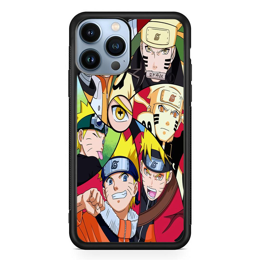 Naruto Uzumaki Transformation 2D Rubber Phone Case-Black-Oxvistore