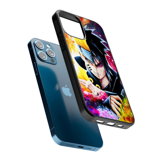 Naruto VS Sasuke Painting Art 2D Rubber Phone Case-Oxvistore