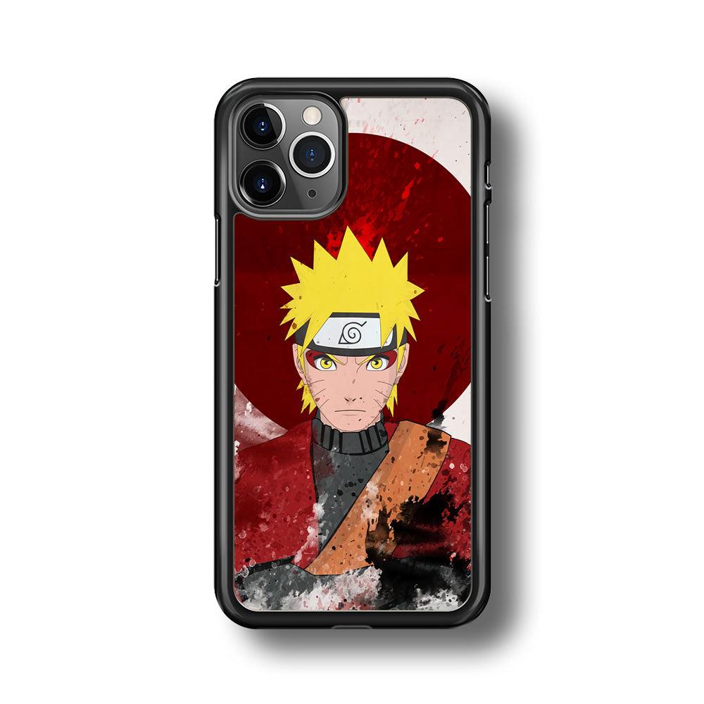 Naruto Art of Senjutsu iPhone 11 Pro Max Case-Rubber Black (2D Case)-Oxvistore