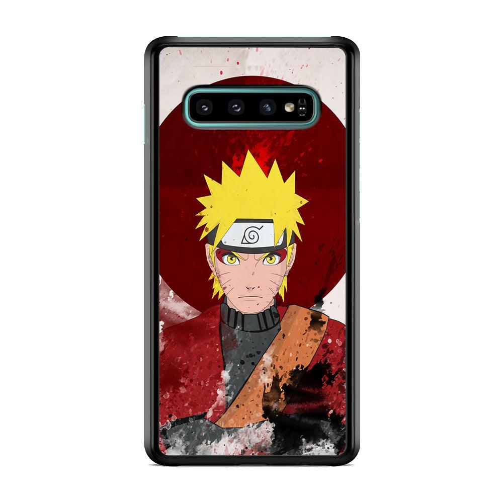Naruto Art of Senjutsu Samsung Galaxy S10 Plus Case-Rubber Black (2D Case)-Oxvistore
