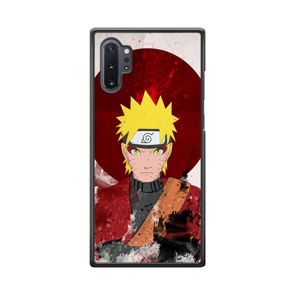 Naruto Art of Senjutsu Samsung Galaxy Note 10 Plus Case-Rubber Black (2D Case)-Oxvistore