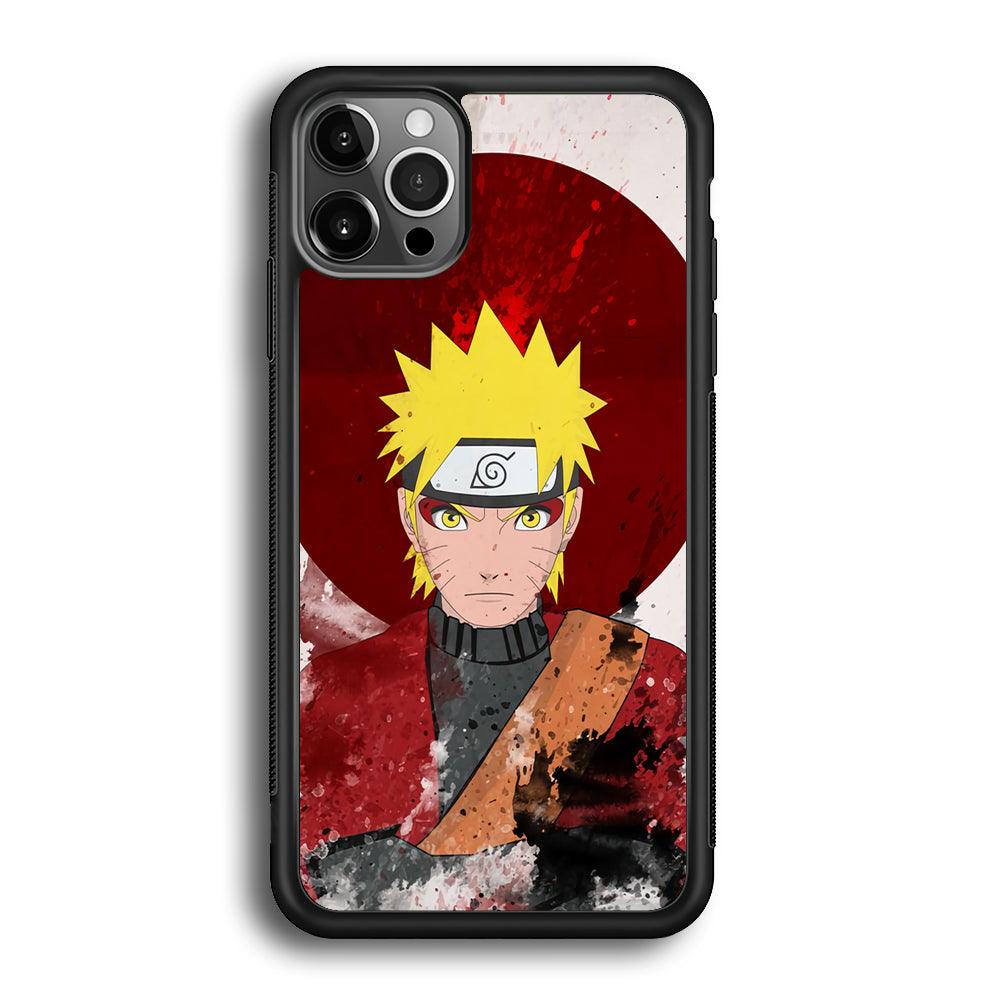 Naruto Art of Senjutsu iPhone 12 Pro Max Case-Rubber Black (2D Case)-Oxvistore