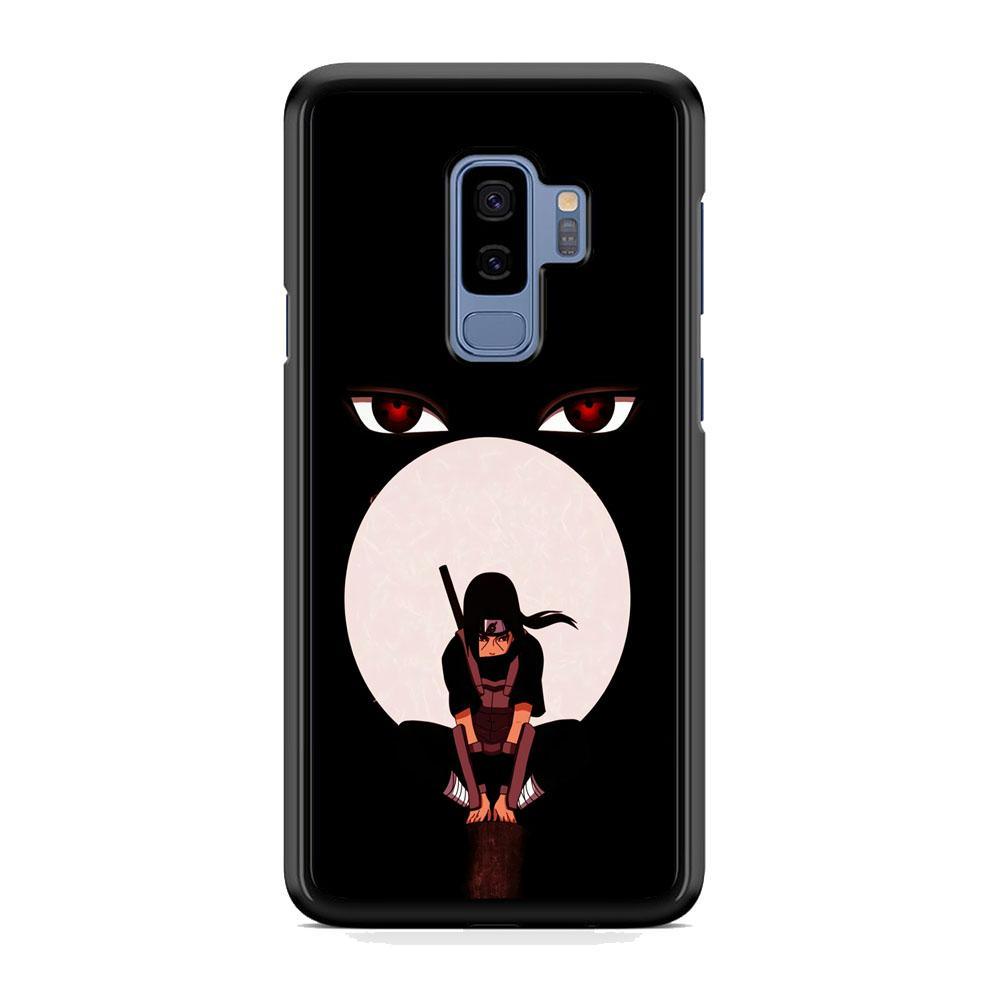 Naruto Blood Moon of Uchiha Samsung Galaxy S9 Plus Case-Rubber Black (2D Case)-Oxvistore