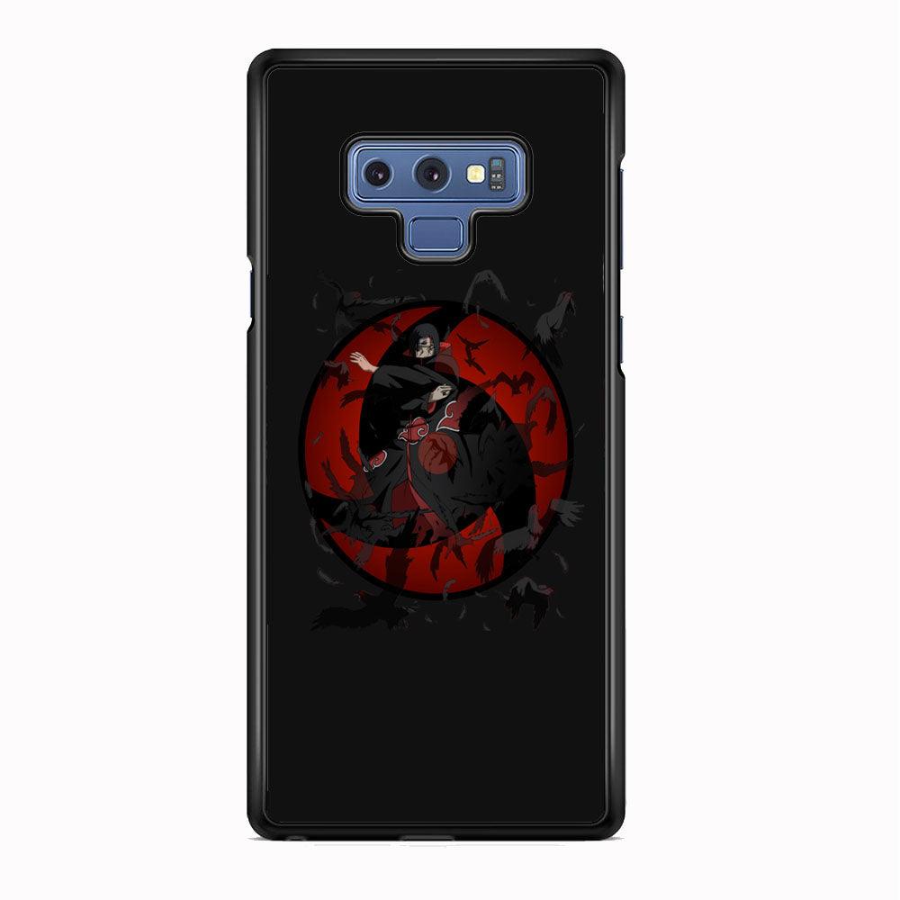 Naruto Itachi Raven Summoning Samsung Galaxy Note 9 Case-Rubber Black (2D Case)-Oxvistore