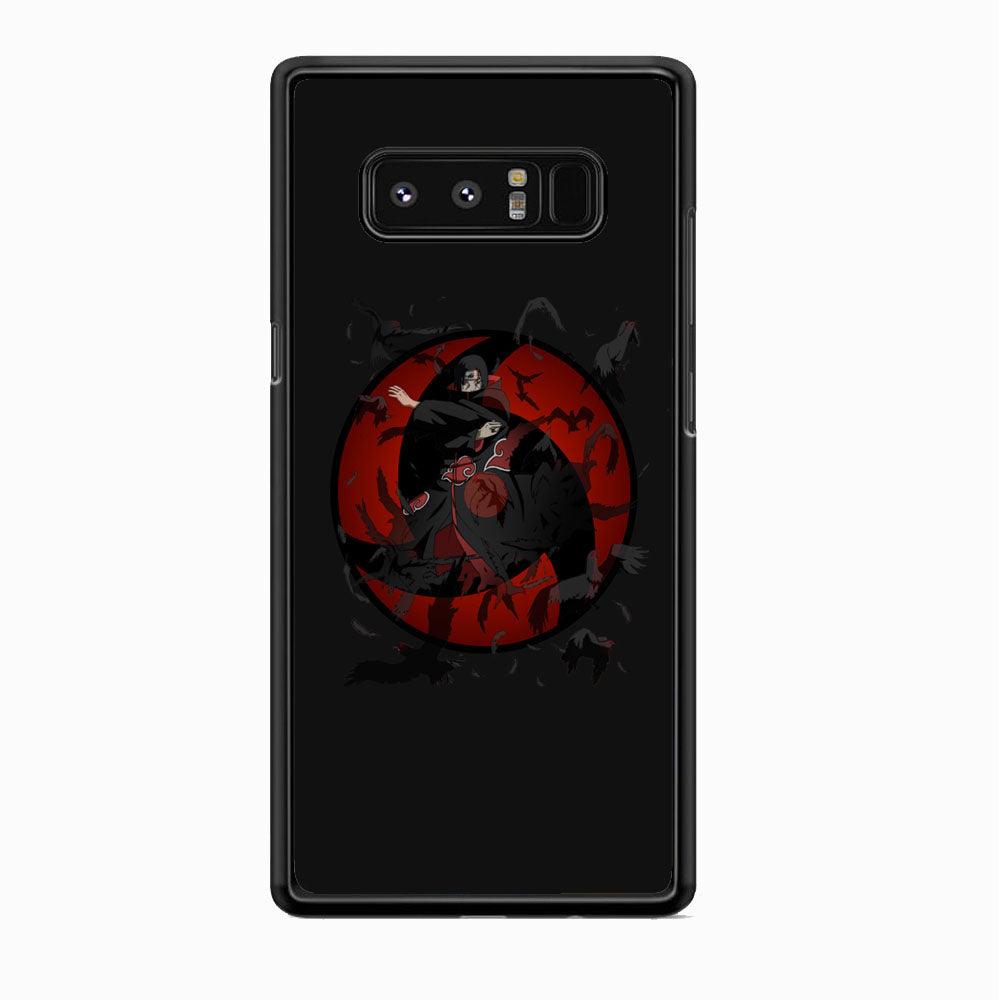 Naruto Itachi Raven Summoning Samsung Galaxy Note 8 Case-Rubber Black (2D Case)-Oxvistore
