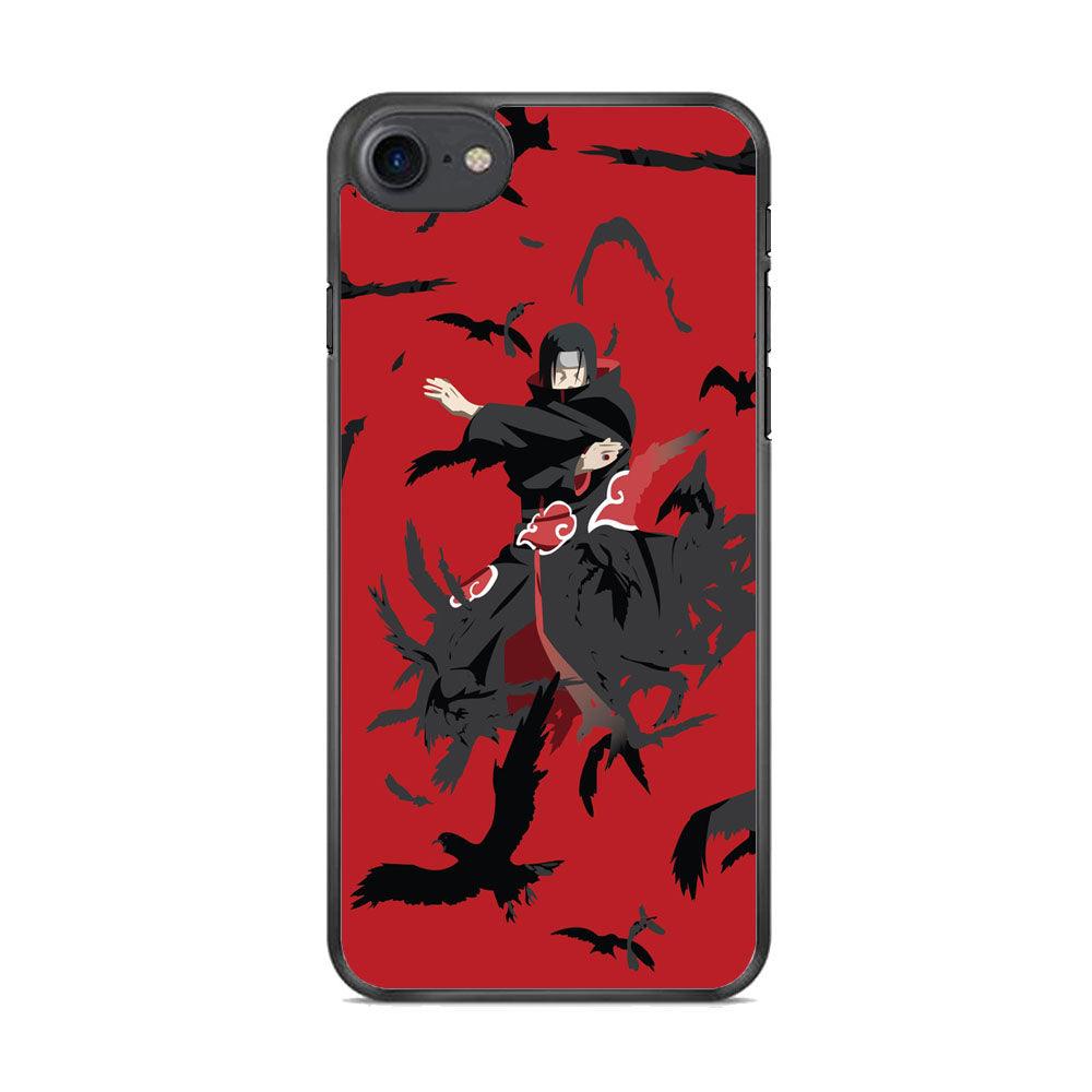 Naruto Kuchiyose of Itachi iPhone 7 Case-Rubber White (2D Case)-Oxvistore