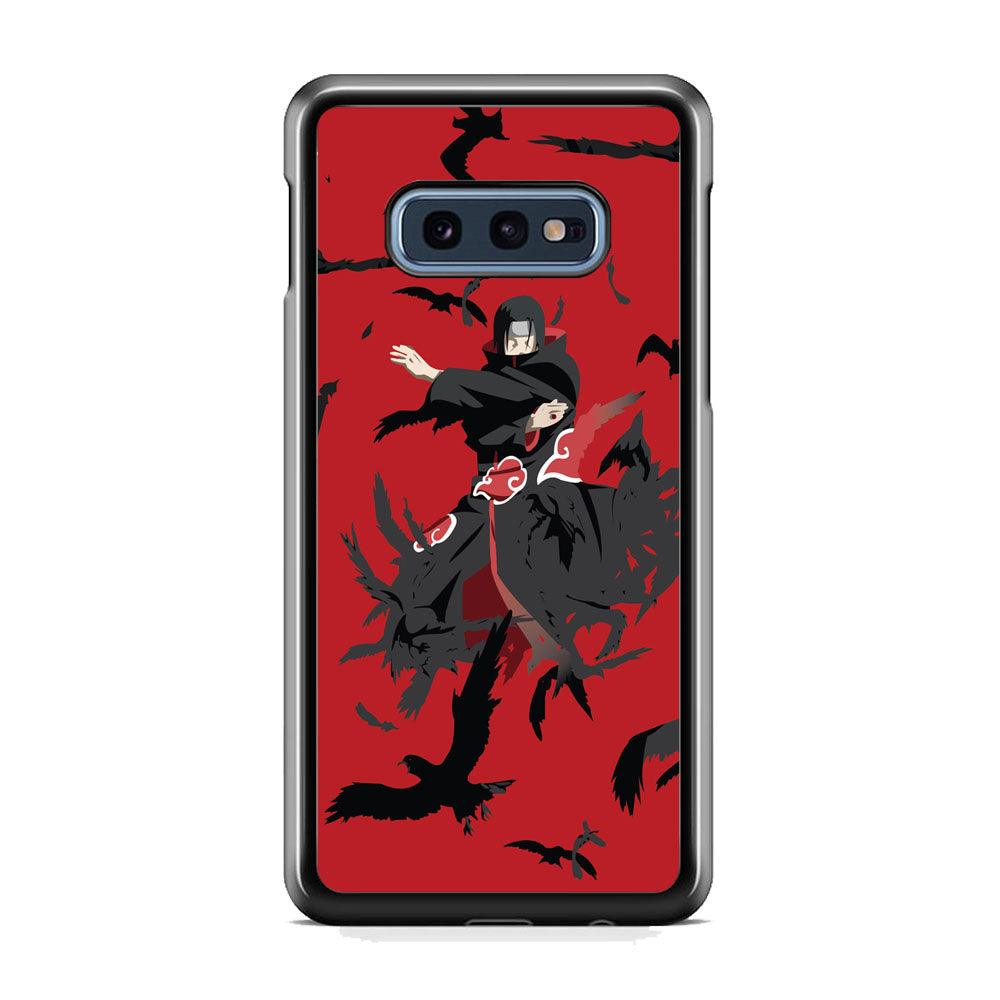Naruto Kuchiyose of Itachi Samsung Galaxy S10E Case-Rubber Black (2D Case)-Oxvistore