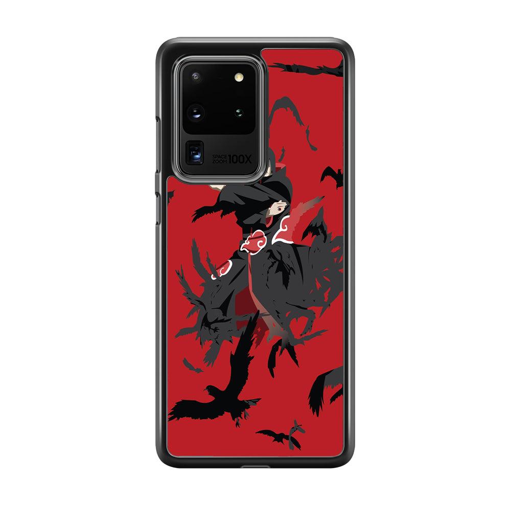 Naruto Kuchiyose of Itachi Samsung Galaxy S20 Ultra Case-Rubber White (2D Case)-Oxvistore