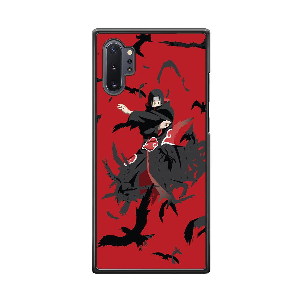 Naruto Kuchiyose of Itachi Samsung Galaxy Note 10 Plus Case-Rubber Black (2D Case)-Oxvistore