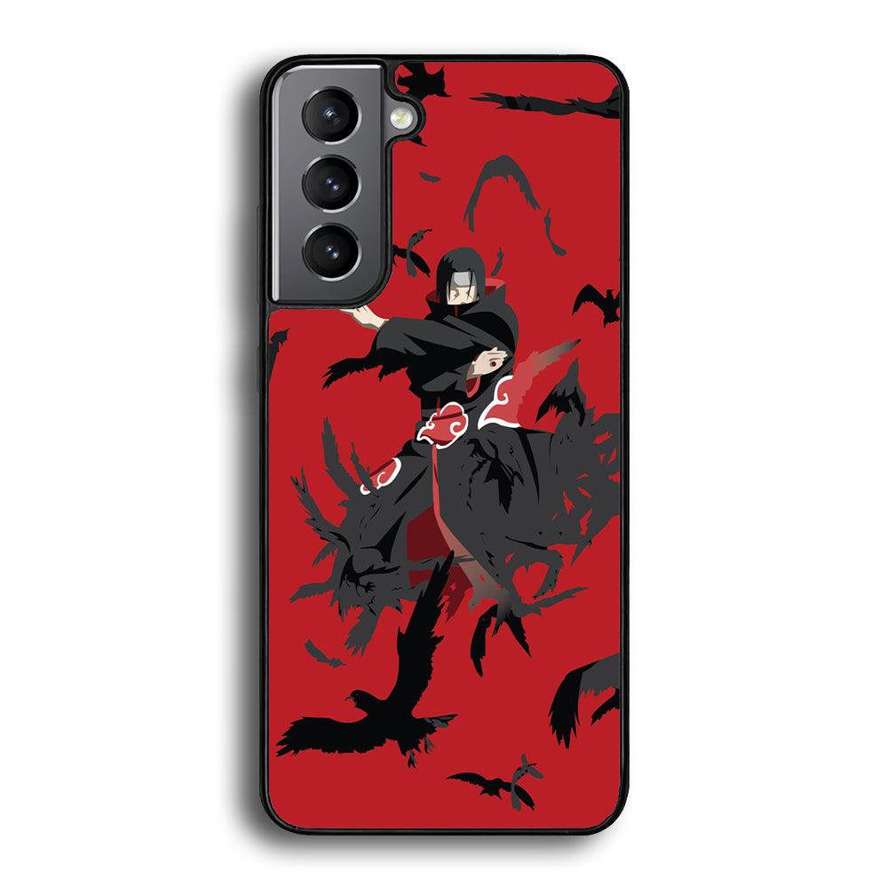 Naruto Kuchiyose of Itachi Samsung Galaxy S21 Plus Case-Rubber Black (2D Case)-Oxvistore