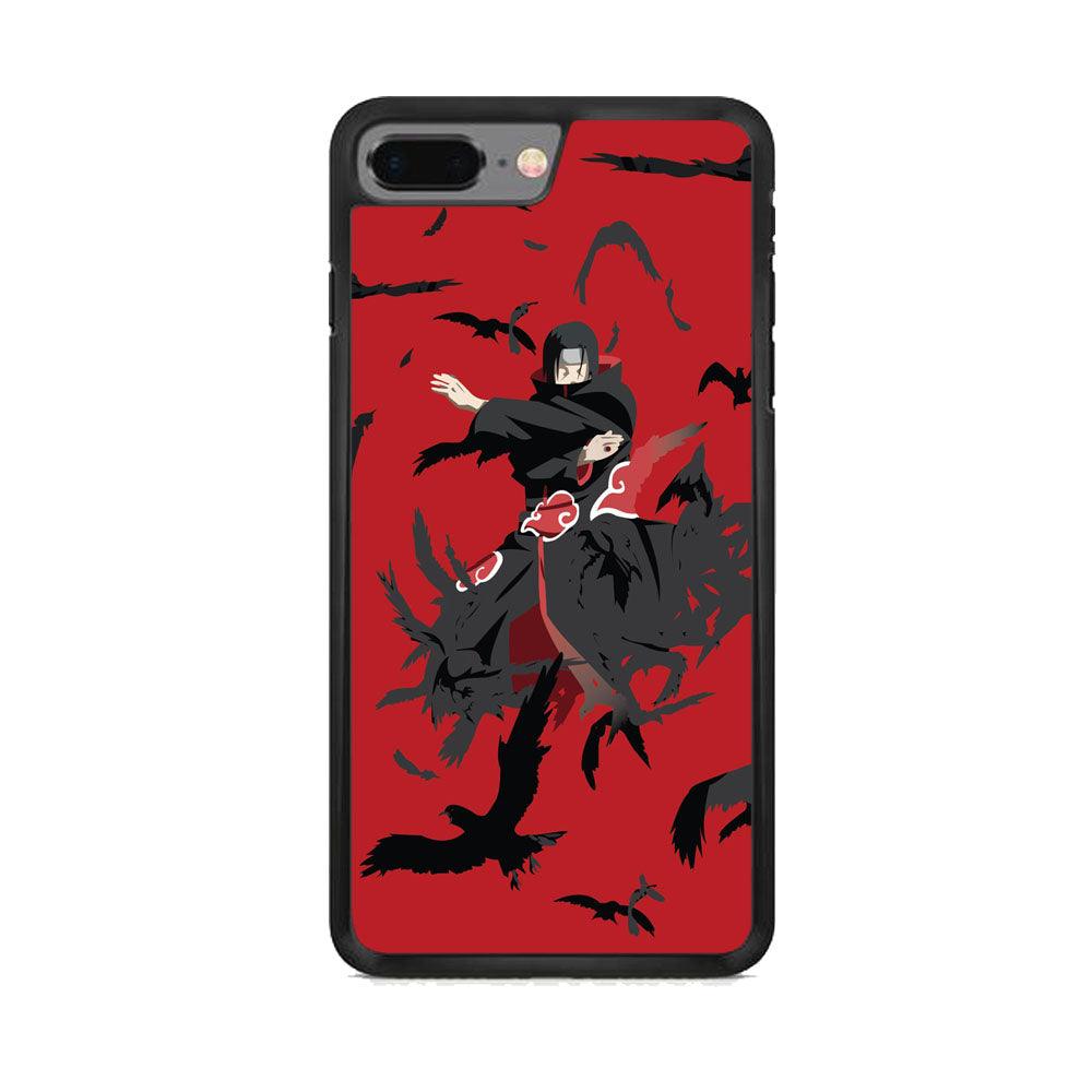 Naruto Kuchiyose of Itachi iPhone 7 Plus Case-Rubber Black (2D Case)-Oxvistore