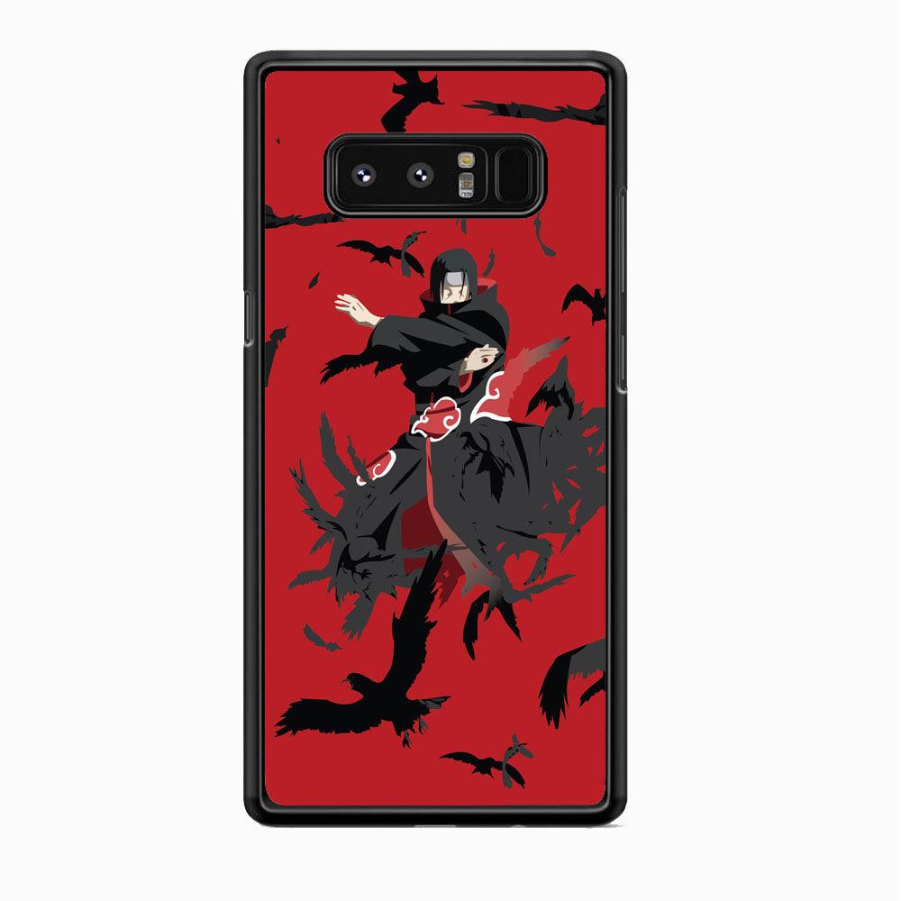 Naruto Kuchiyose of Itachi Samsung Galaxy Note 8 Case-Rubber Black (2D Case)-Oxvistore