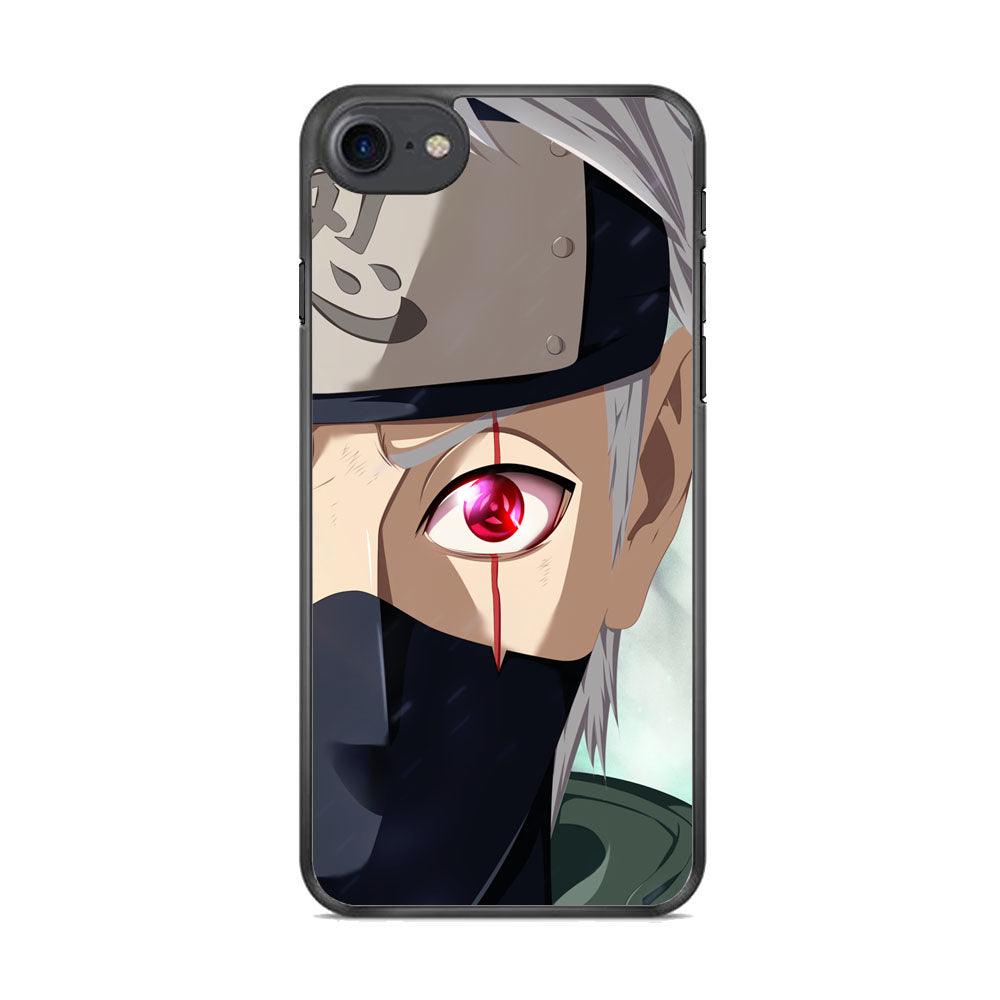 Naruto Mangekyo of Copy Ninja iPhone 8 Plus Case-Rubber White (2D Case)-Oxvistore
