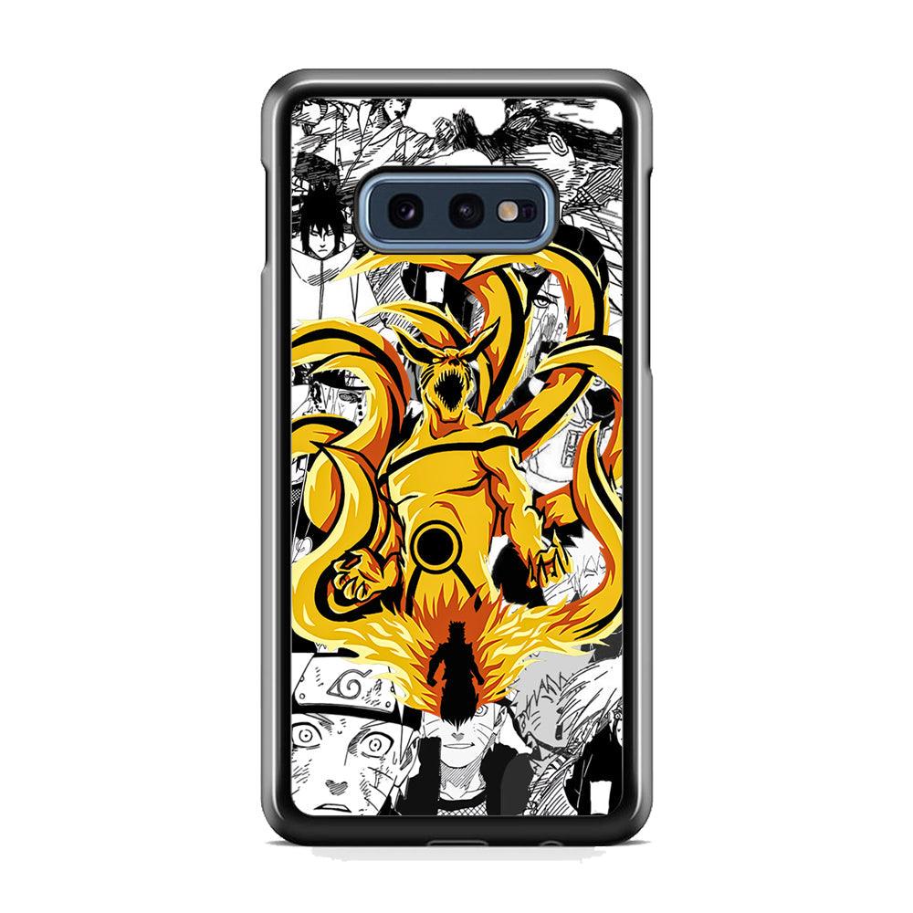 Naruto Strength for Comrade Samsung Galaxy S10E Case-Rubber White (2D Case)-Oxvistore