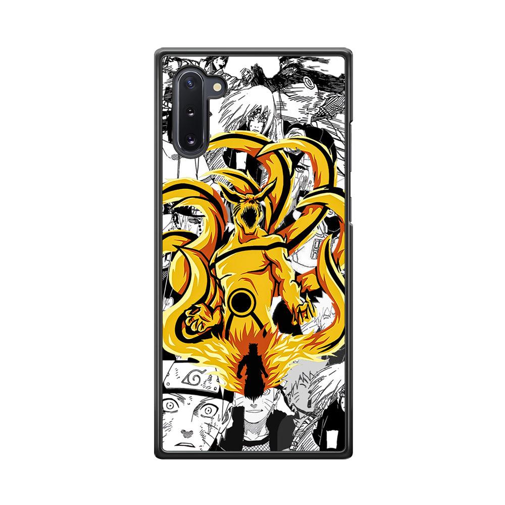 Naruto Strength for Comrade Samsung Galaxy Note 10 Case-Rubber Black (2D Case)-Oxvistore