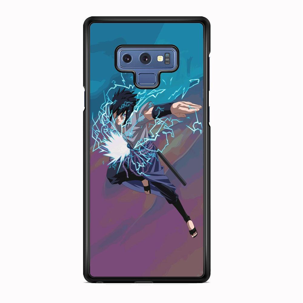 Naruto Uchiha Sasuke Beattle Style Samsung Galaxy Note 9 Case-Rubber Black (2D Case)-Oxvistore
