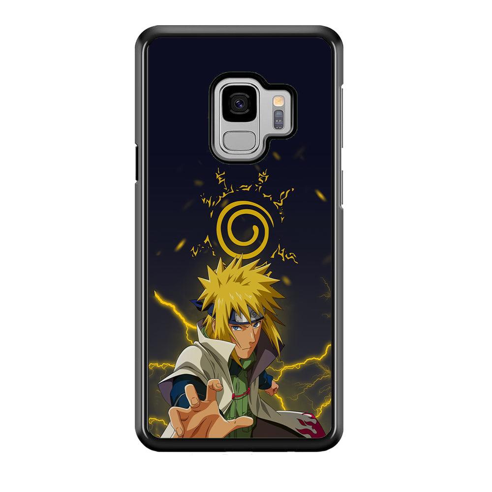 Naruto on Minato Yellow Flash Samsung Galaxy S9 Case-Rubber Black (2D Case)-Oxvistore