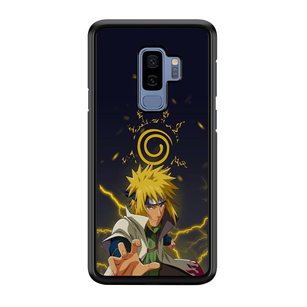 Naruto on Minato Yellow Flash Samsung Galaxy S9 Plus Case-Rubber Black (2D Case)-Oxvistore