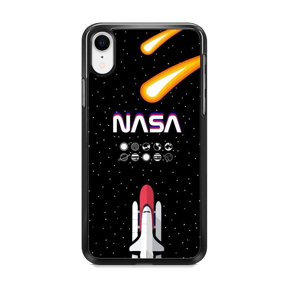 Nasa Aerospace Launch iPhone XR Case-Rubber Black (2D Case)-Oxvistore