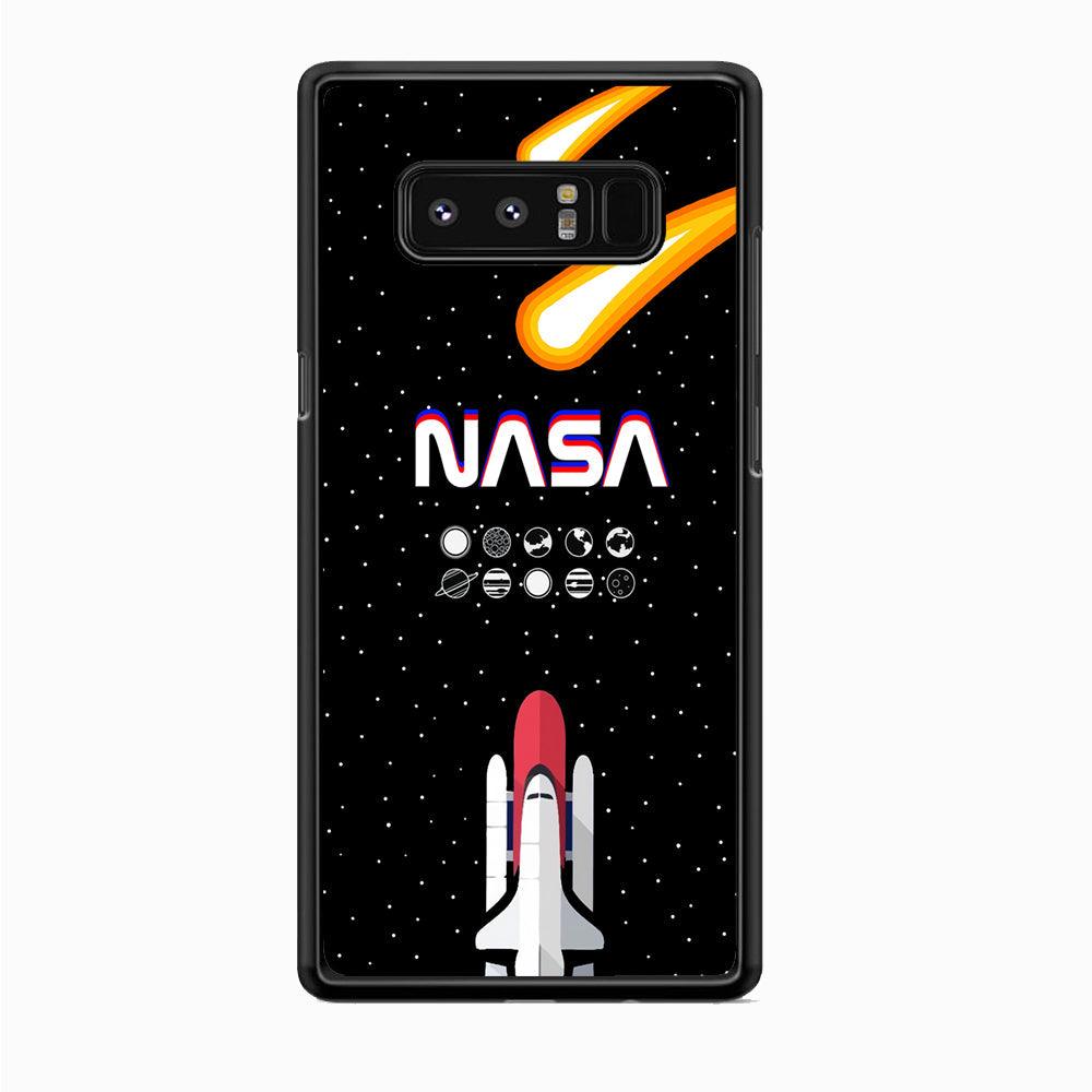 Nasa Aerospace Launch Samsung Galaxy Note 8 Case-Rubber Black (2D Case)-Oxvistore